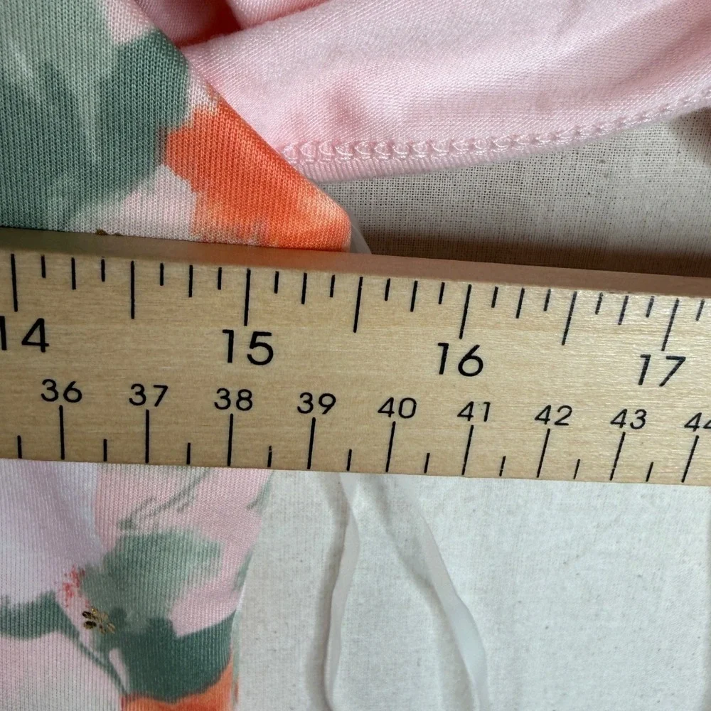 New Knit Works Floral Print Dress/Cardigan Set size 14.5 Girls Pink/Green‎